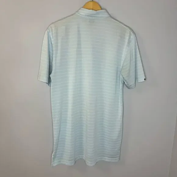 Dunning Golf Striped Performance Polo Shirt Short Sleeve Men's Medium - Picture 6 of 7